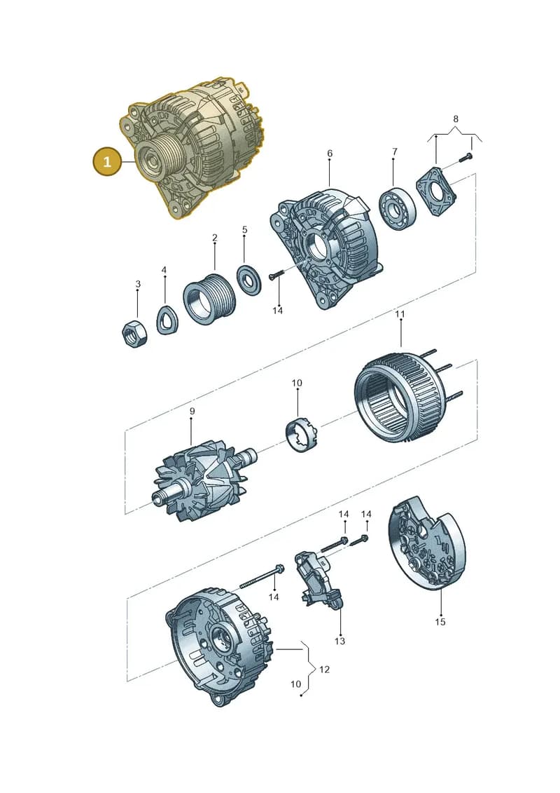 04C903023AX — Volkswagen Crossfox (2009-2014) diagram 393903050, position 1