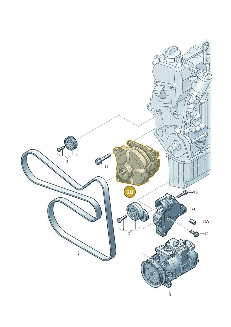 04C903023R — Volkswagen Polo Vivo (2017-) diagram 495903600, position 10