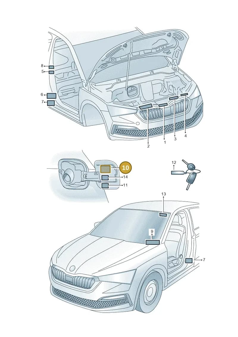 04E010012R — Skoda Karoq (2017-2023) diagram 834010010, position 10