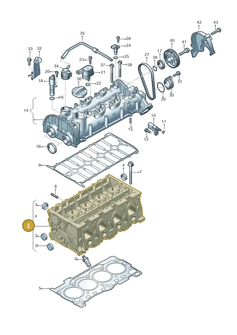 04E103264BX — Audi Q2 (2016-2025) diagram 803103330, position 1