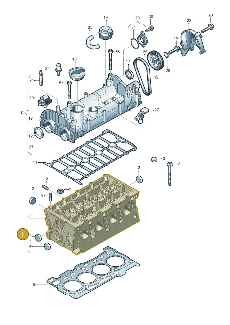 04E103264BX — Volkswagen Tiguan (2017-) diagram 708103280, position 1