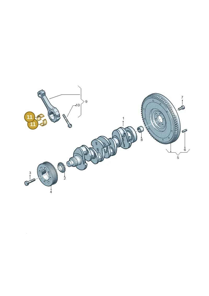 04E105701GLB — Skoda Octavia (2019-2024) diagram 746105010, position 11
