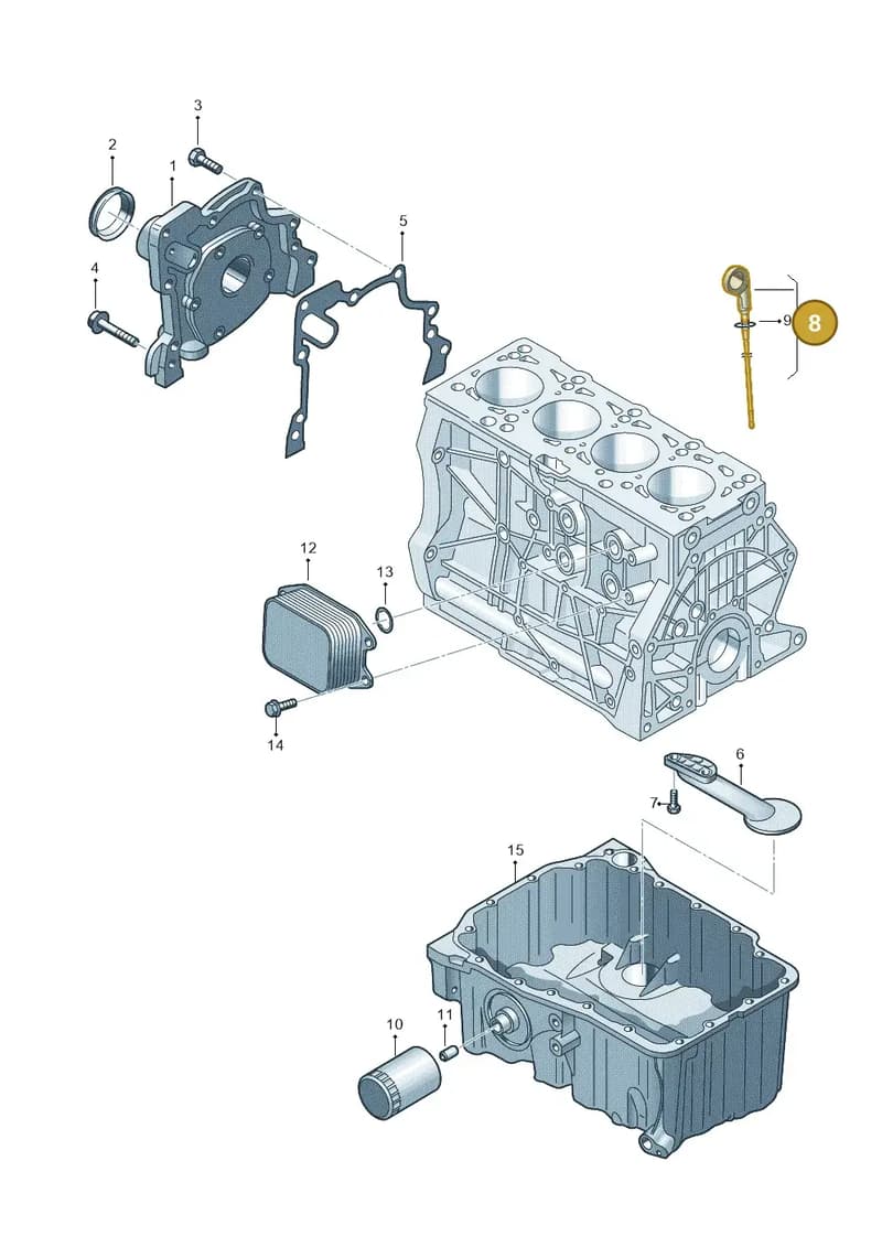 04E115611J — Skoda Octavia (2017-2020) diagram 746115010, position 8