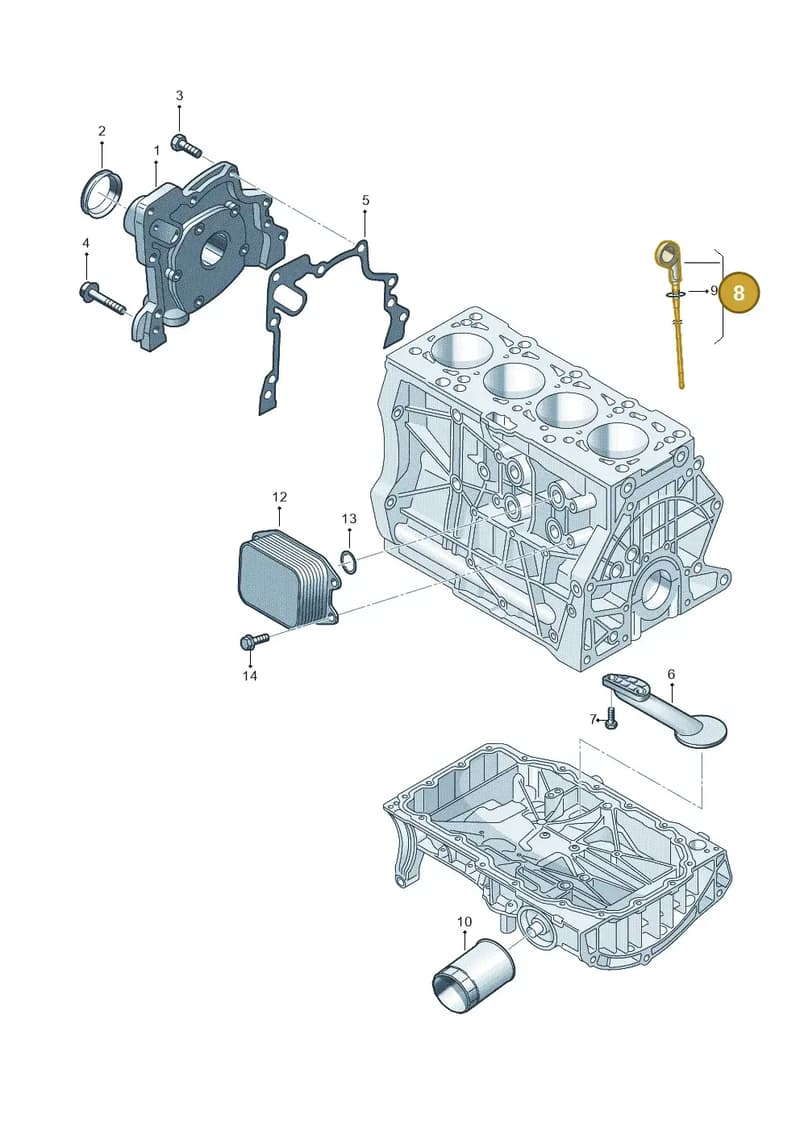 04E115611J — Skoda Octavia (2012-2017) diagram 781115050, position 8