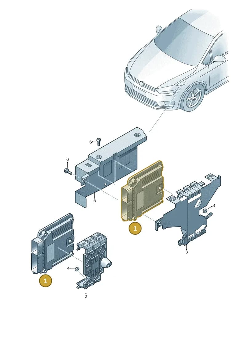 04E906027GR5GP — Volkswagen Golf Sportsvan 1.6 (2014-2020) diagram 780906200, position 1