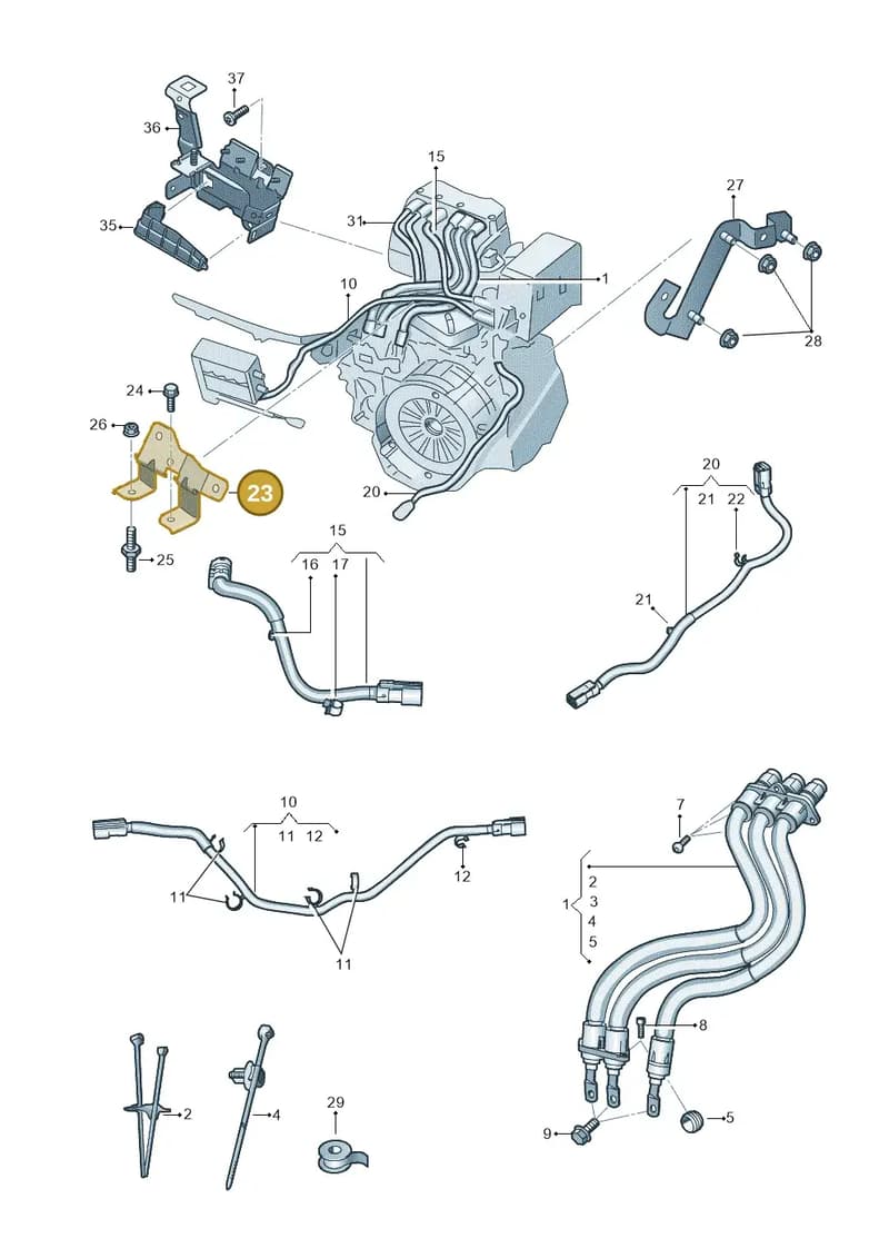04E971858F — Audi A3 Sportback (2019-2025) diagram 596970160, position 23