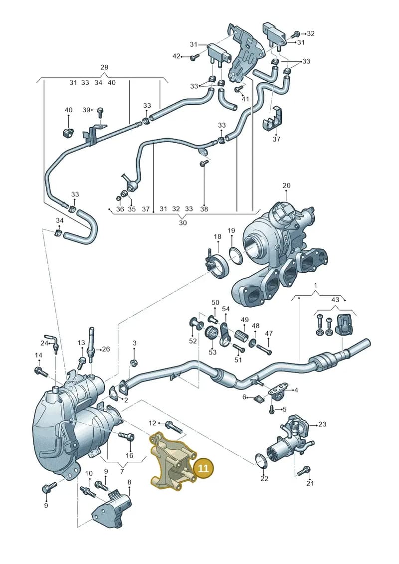 04L131159M — Audi A6 (2018-2025) diagram 430253610, position 11