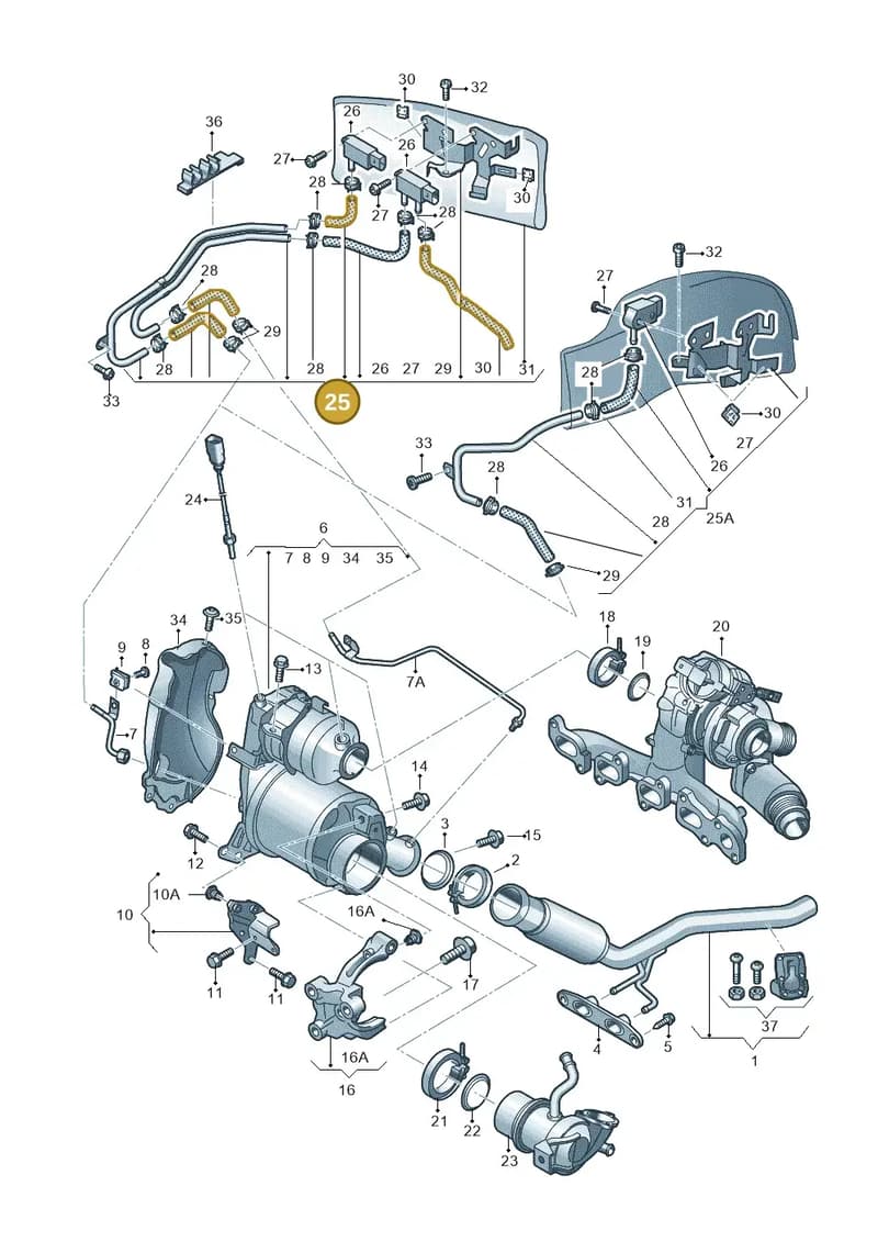 04L131552CL — SEAT Leon ST (2012-) diagram 745253540, position 25