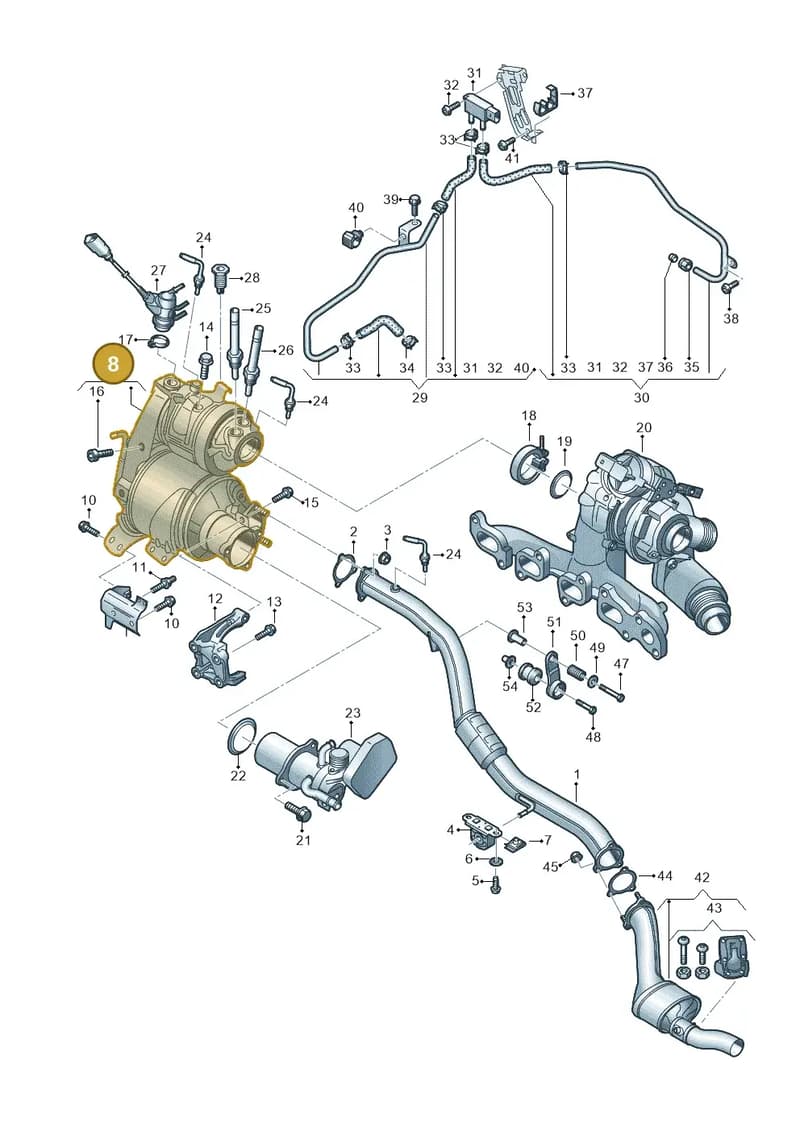 04L131670SX — Audi A5 Sportback (2016-2025) diagram 849253650, position 8