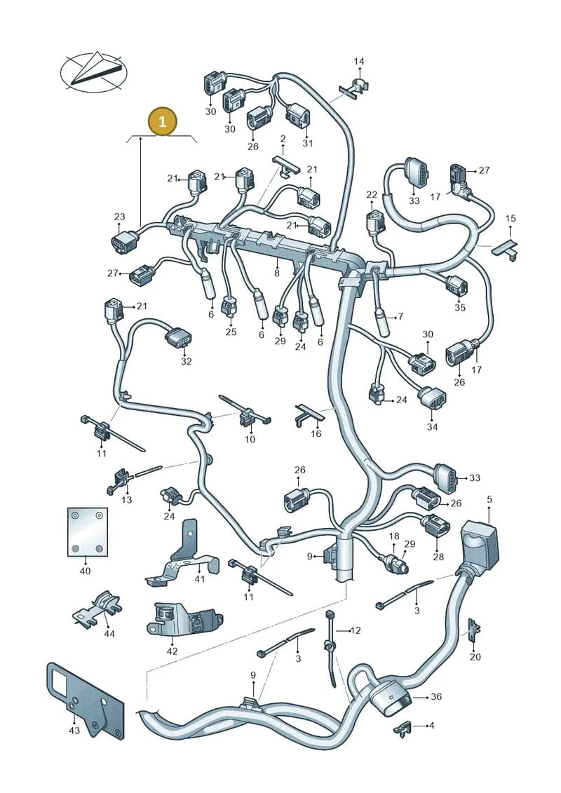 04L972627DE — Volkswagen Touran 2,0 BlueMotion (2015-2024) diagram 793971200, position 1
