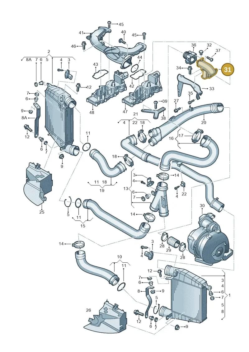 059145997J — Volkswagen Phaeton (lang) (2003-2006) diagram 258145750, position 31