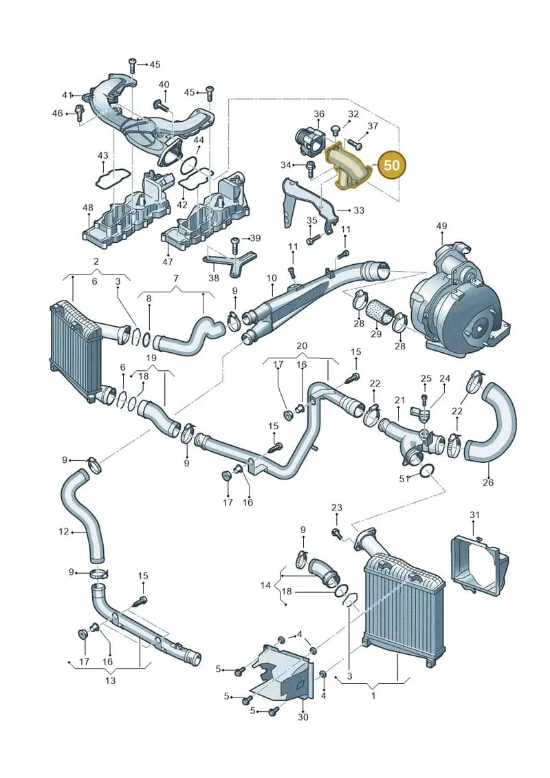 059145997J — Volkswagen Touareg (2005-2006) diagram 274145780, position 50