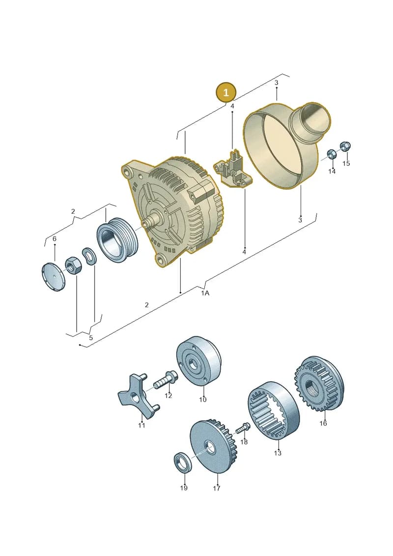059903015P — Volkswagen Phaeton (lang) (2003-2006) diagram 274903000, position 1