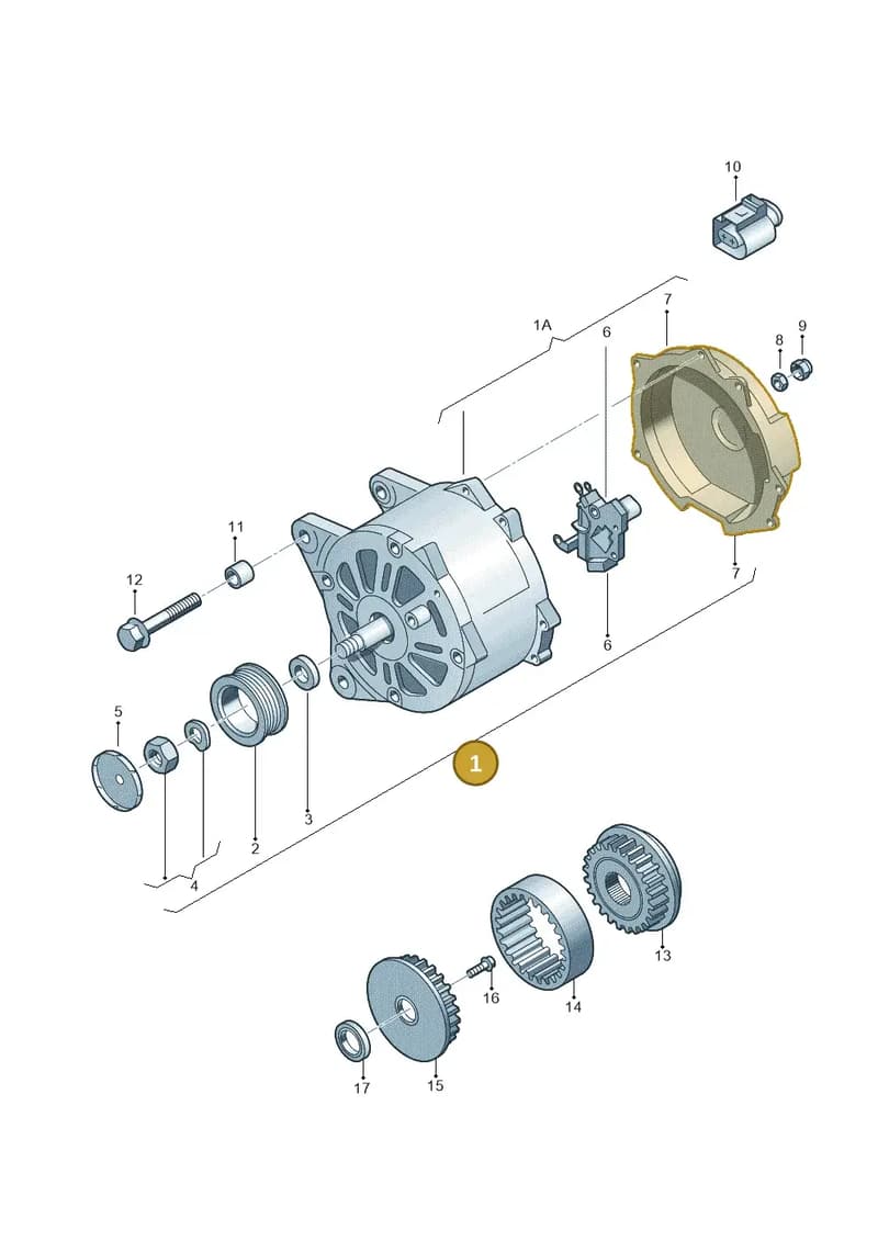 059903015P — Volkswagen Touareg                08> (2007-) diagram 616903010, position 1