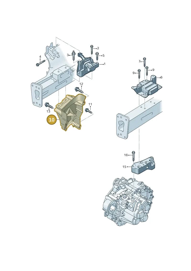 05C199207A — Audi A1 Sportback (2018-2025) diagram 884199200, position 10