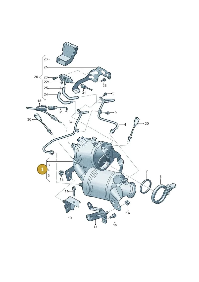 05C254700 — Audi A1 Sportback (2018-2025) diagram 592253100, position 1