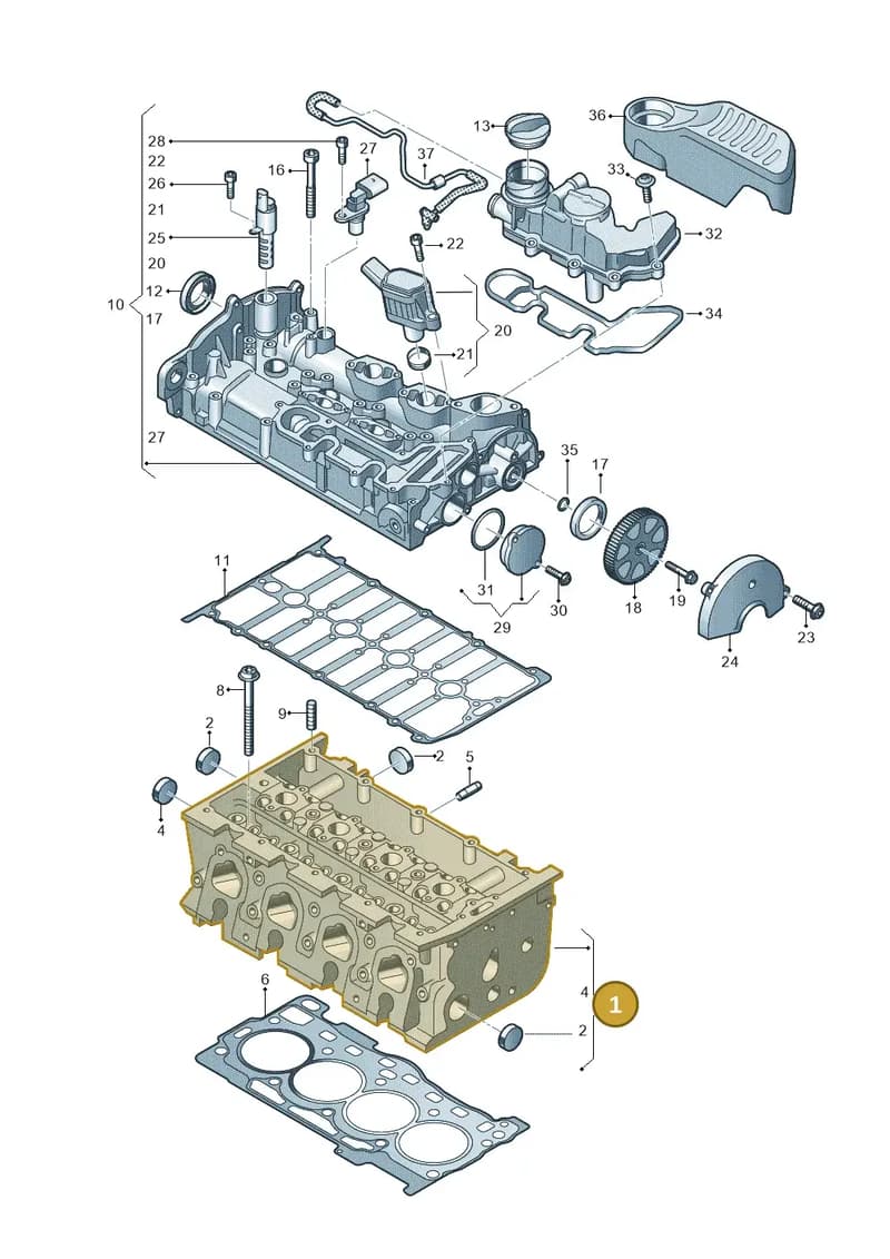 05E103063LX — Skoda Kamiq (2019-2020) diagram 813103460, position 1