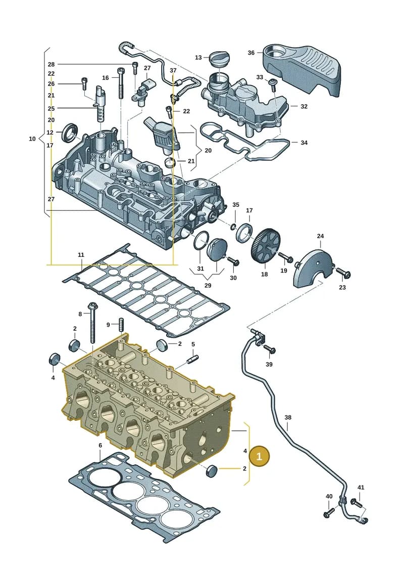 05E103063LX — Volkswagen Taigo (2021-2025) diagram 3j0103340, position 1
