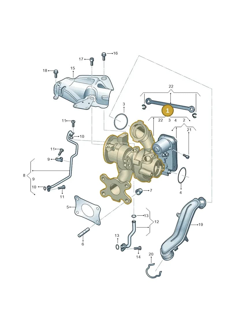 05E145701K — Skoda Octavia (2019-2022) diagram 596145420, position 1