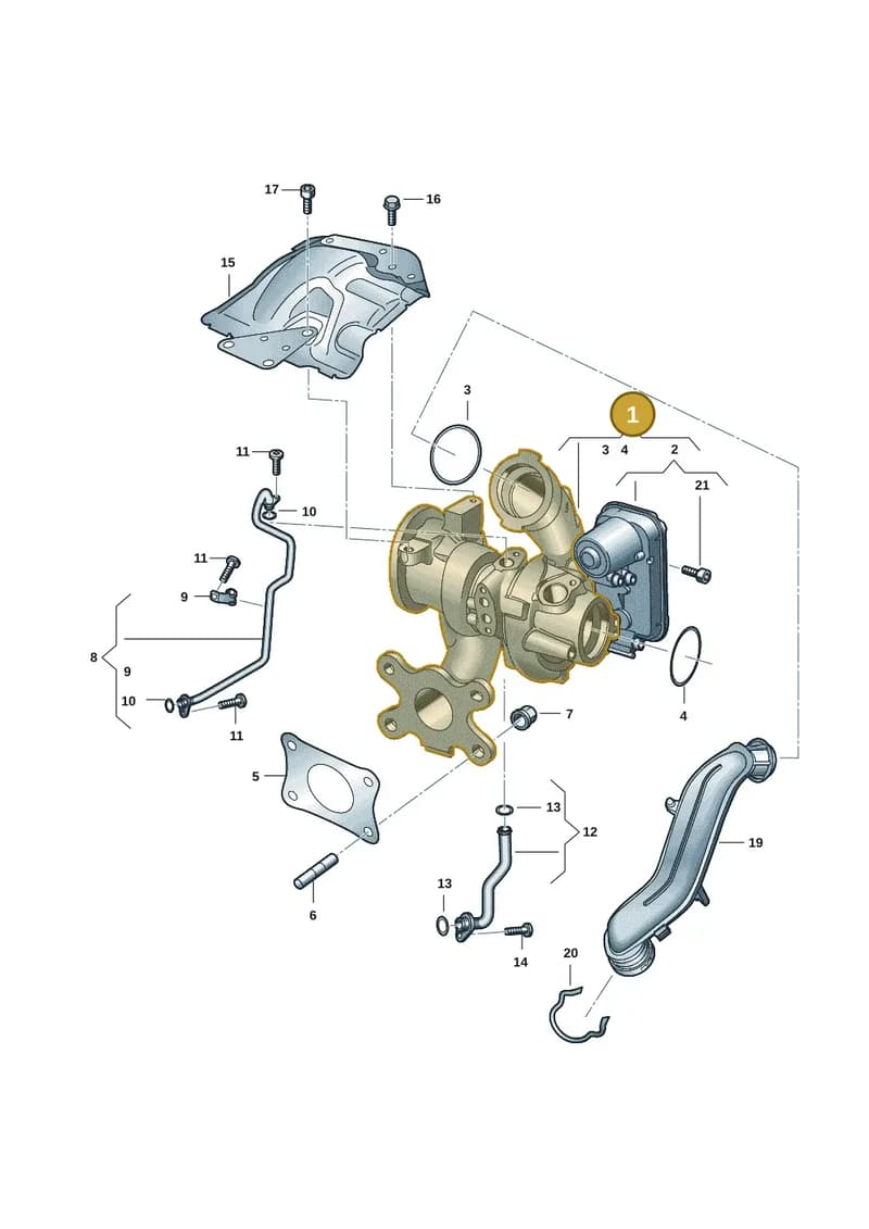 05E145701K — SEAT Leon (2019-) diagram 5h0145350, position 1