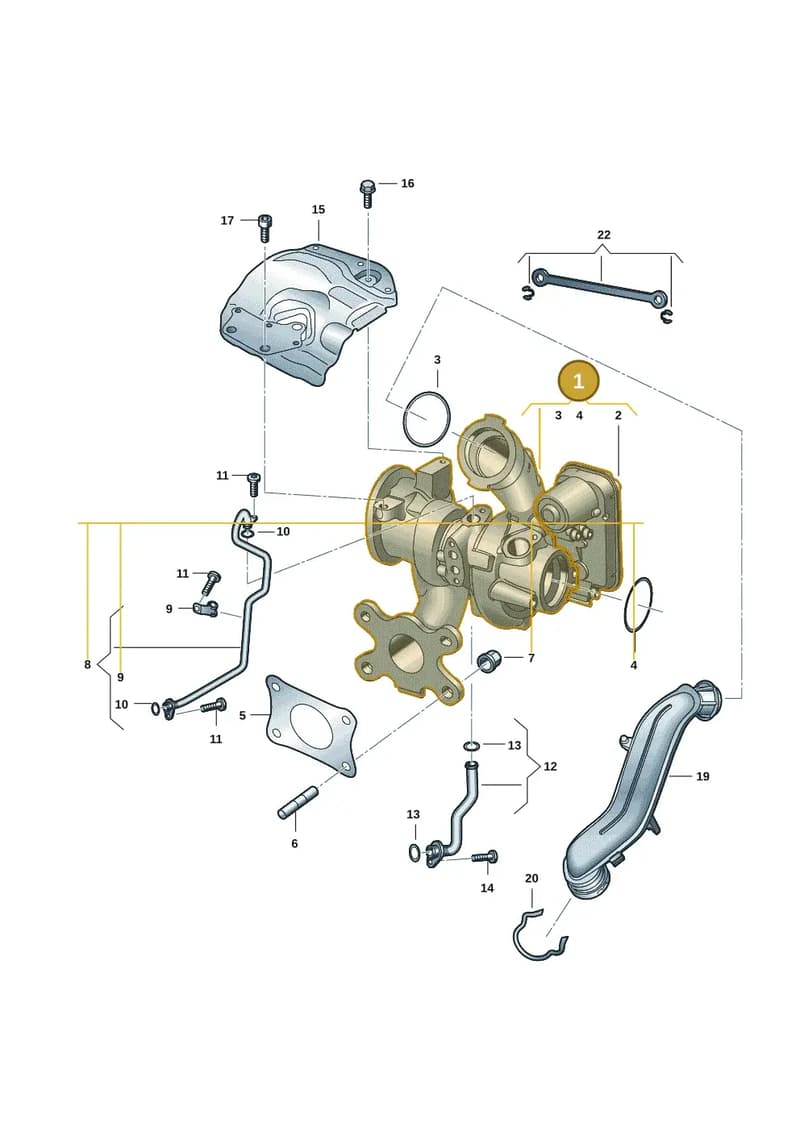 05E145701K — Volkswagen Taigo (2021-2025) diagram 62i145250, position 1