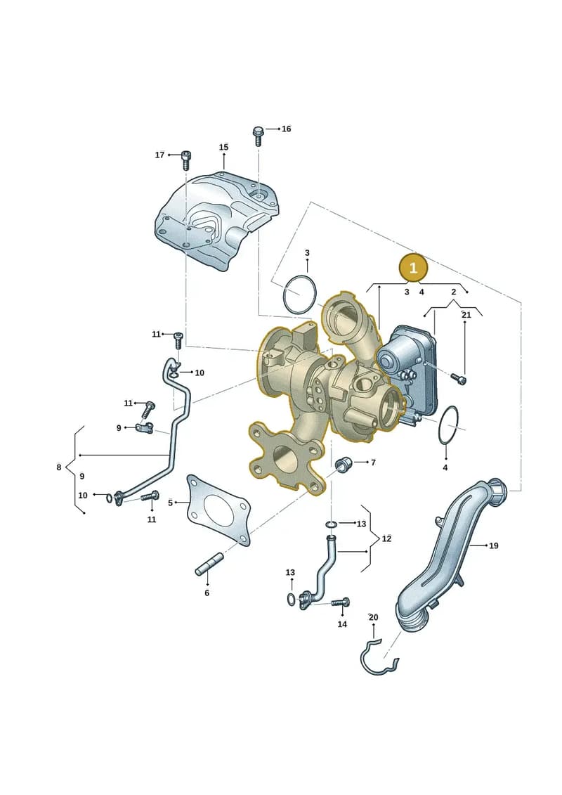 05E145701K — Volkswagen T-Cross (2018-2025) diagram 793145048, position 1