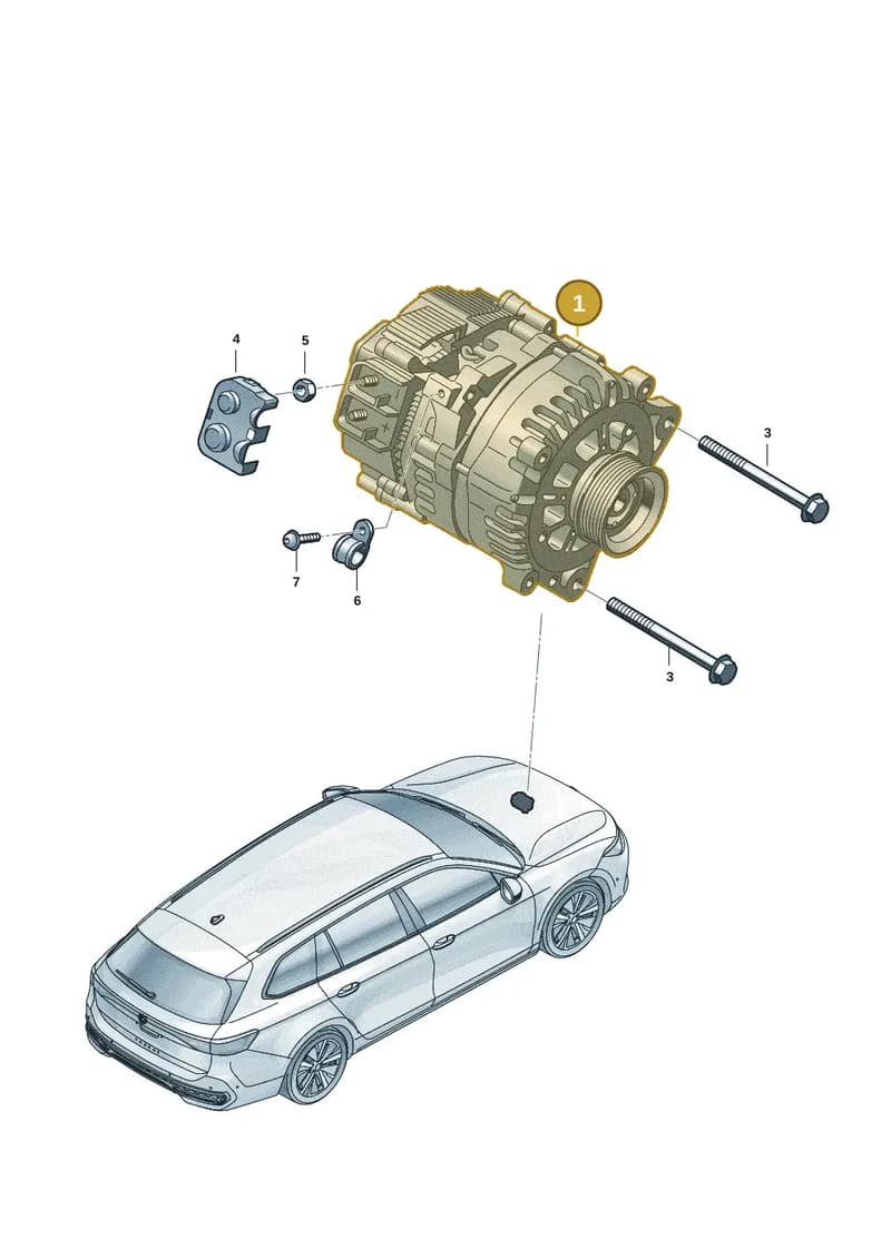 05E903019F — Volkswagen Passat Estate (2023-2025) diagram 3j0903400, position 1