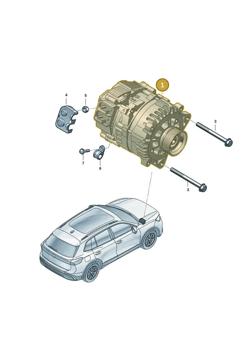 05E903019H — Volkswagen Tiguan (2023-2025) diagram 57x903400, position 1