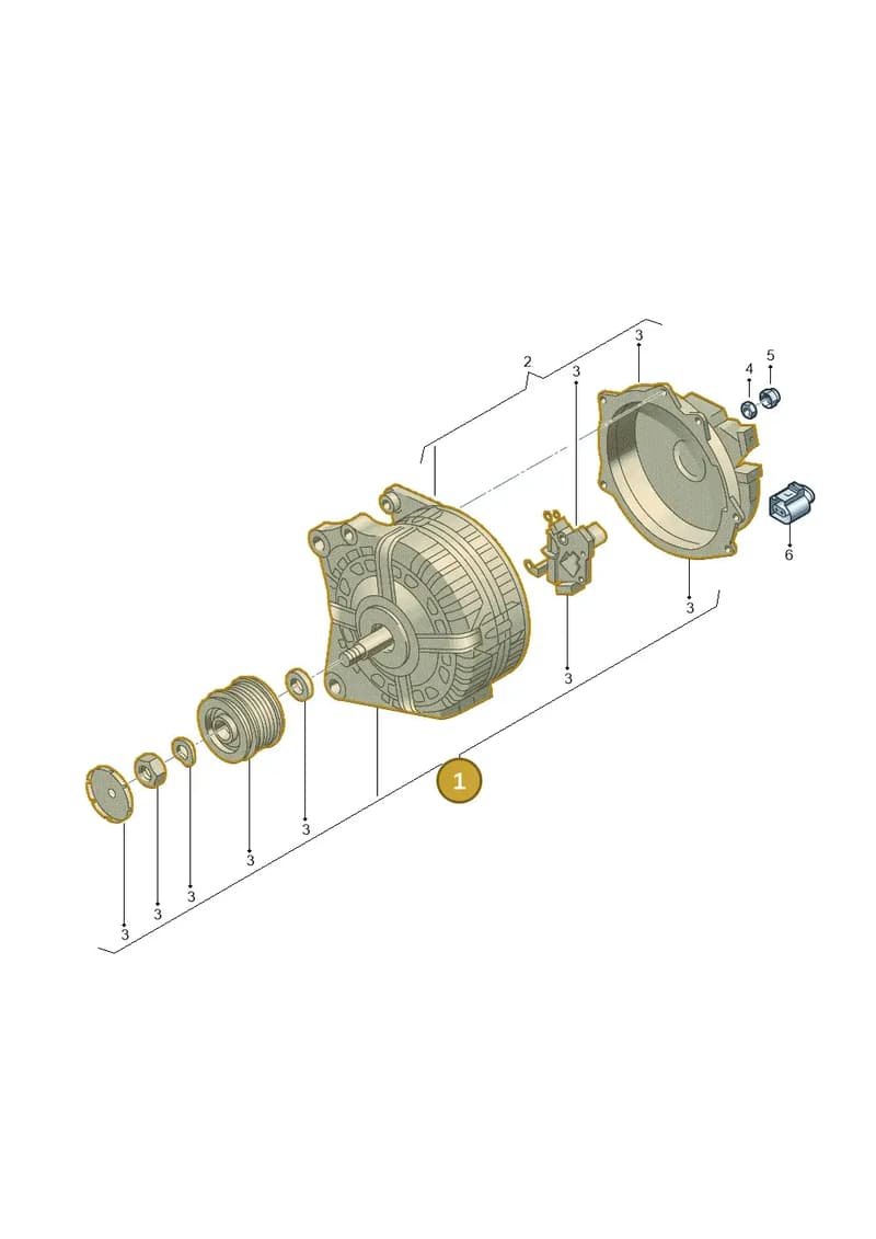 05E903026R — Volkswagen Golf (2019-2025) diagram 5h0903000, position 1