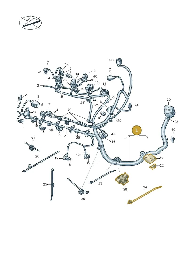 05E972627K — Volkswagen Tiguan 2.0 4Motion (2017-2024) diagram 828971080, position 1