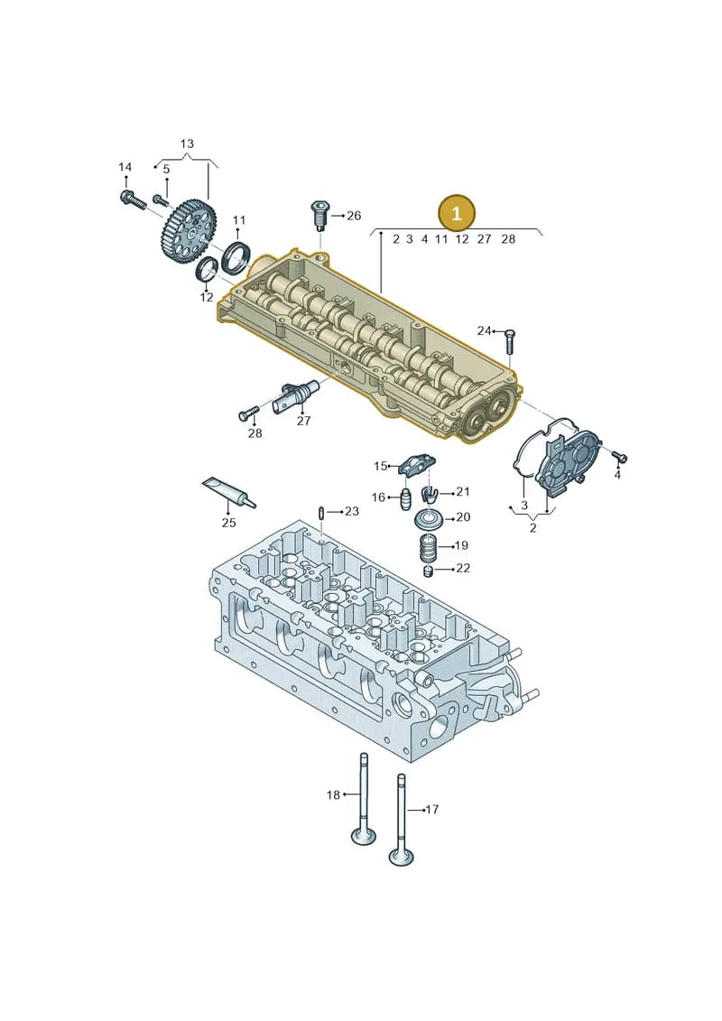 05L103044AH — Audi A3 Sportback (2019-2021) diagram 803109520, position 1
