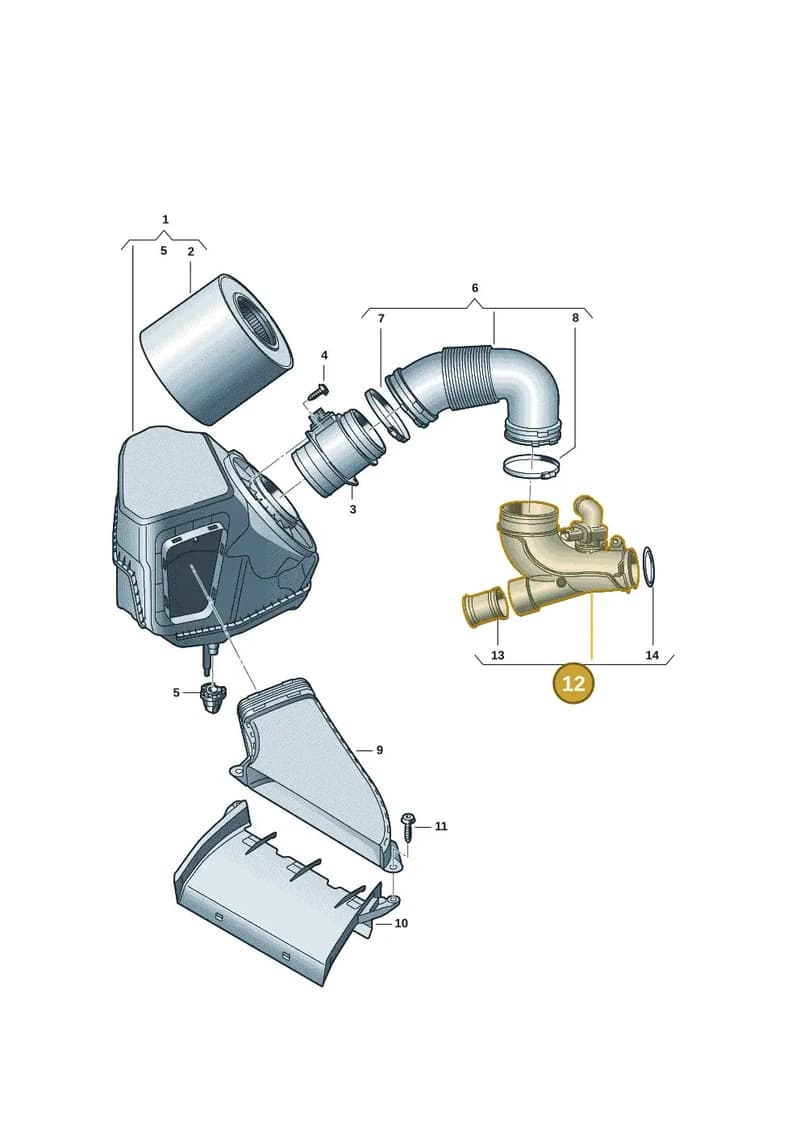 05L129635A — Audi A6 (2018-2025) diagram 430129100, position 12