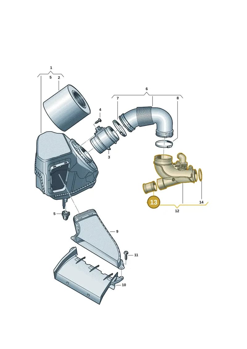 05L129636A — Audi A6 (2018-2025) diagram 430129100, position 13