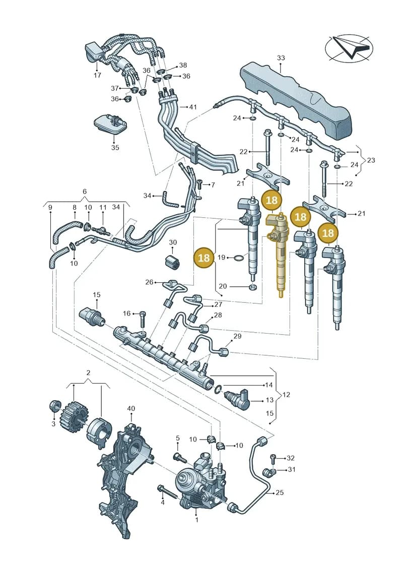 05L130277R — Audi A5 Limousine (2024-2025) diagram 430130650, position 18