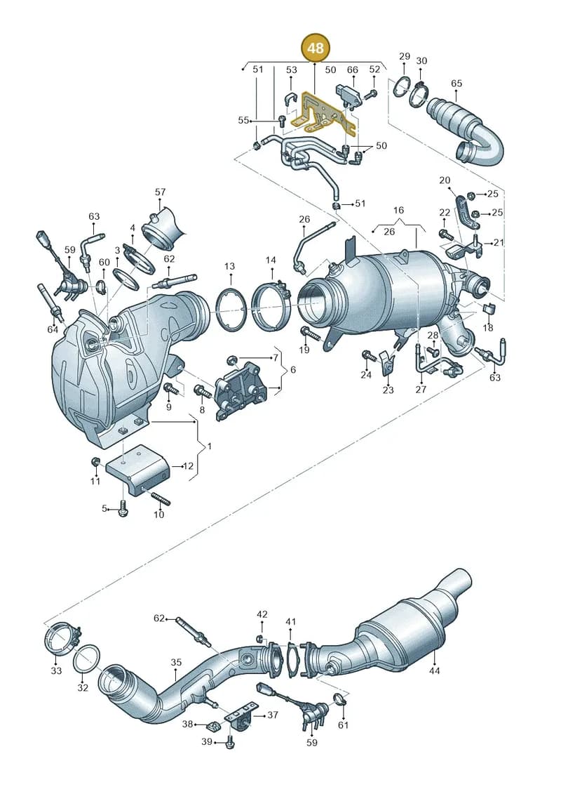 05L131552AQ — Audi A6 (2018-2025) diagram 430253640, position 48