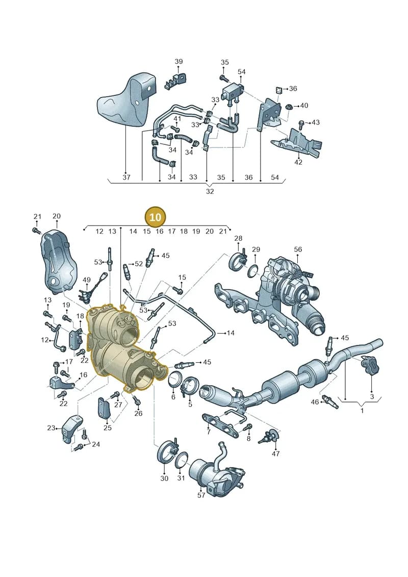 05L131601M — Audi Q2 (2016-2025) diagram 803253075, position 10