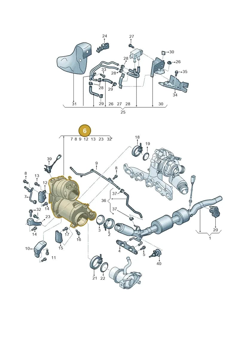 05L131606B — Audi A3 Sportback (2019-2025) diagram 793253054, position 6