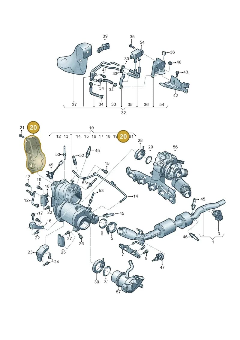 05L131783C — Audi Q2 (2016-2025) diagram 803253075, position 20