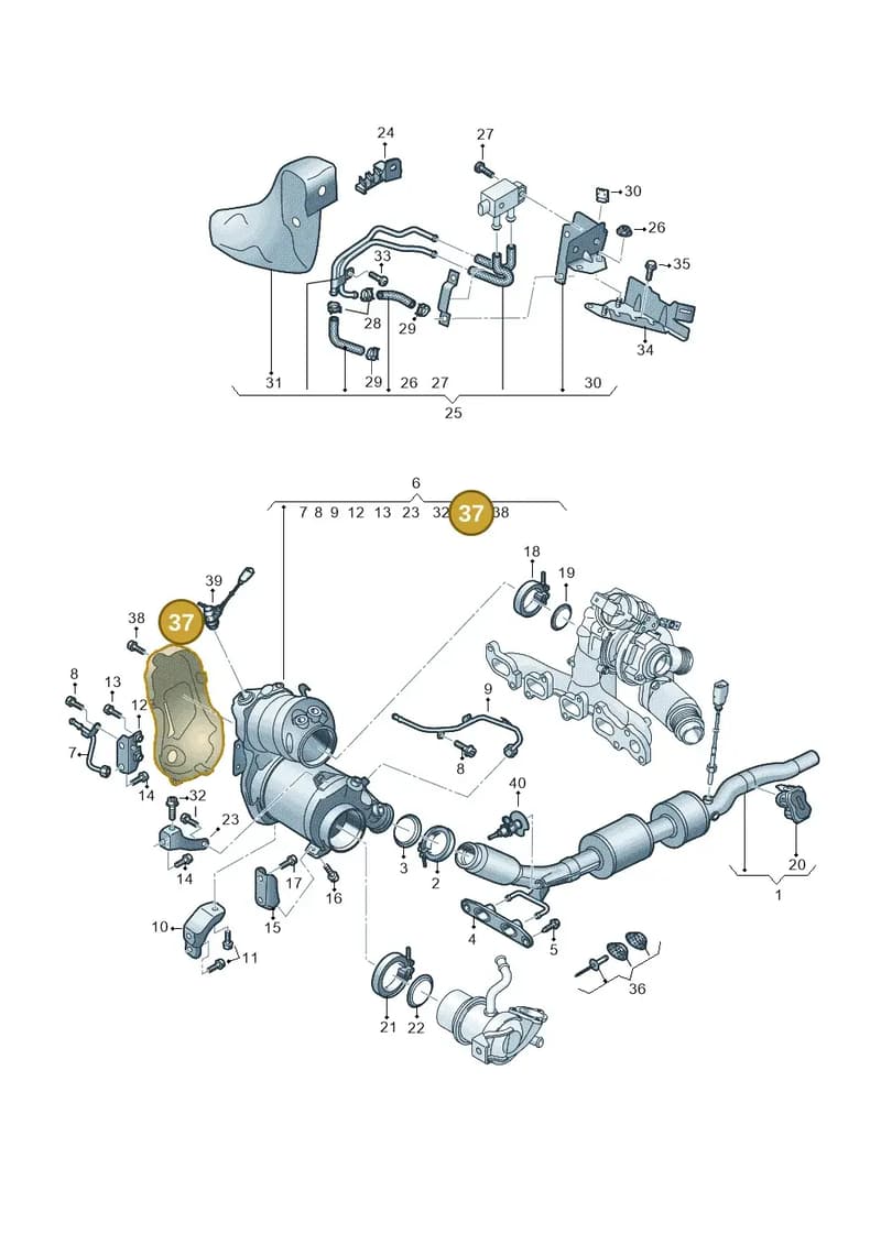 05L131783C — Volkswagen Caddy Maxi (2020-2025) diagram 884253071, position 37