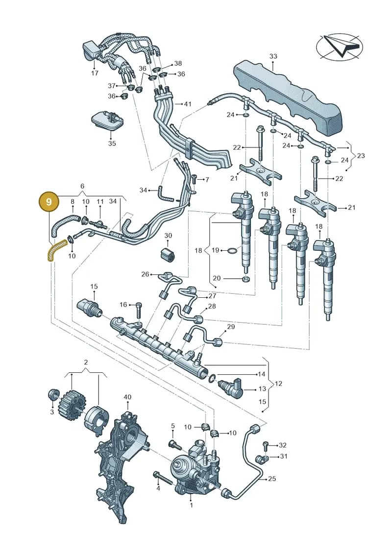 05L201908C — Audi A5 Limousine (2024-2025) diagram 430130650, position 9