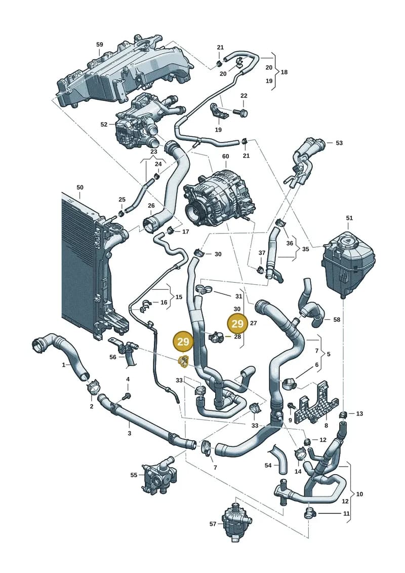 05L965567D — Audi A5 Limousine (2024-2025) diagram 8wk121060, position 29