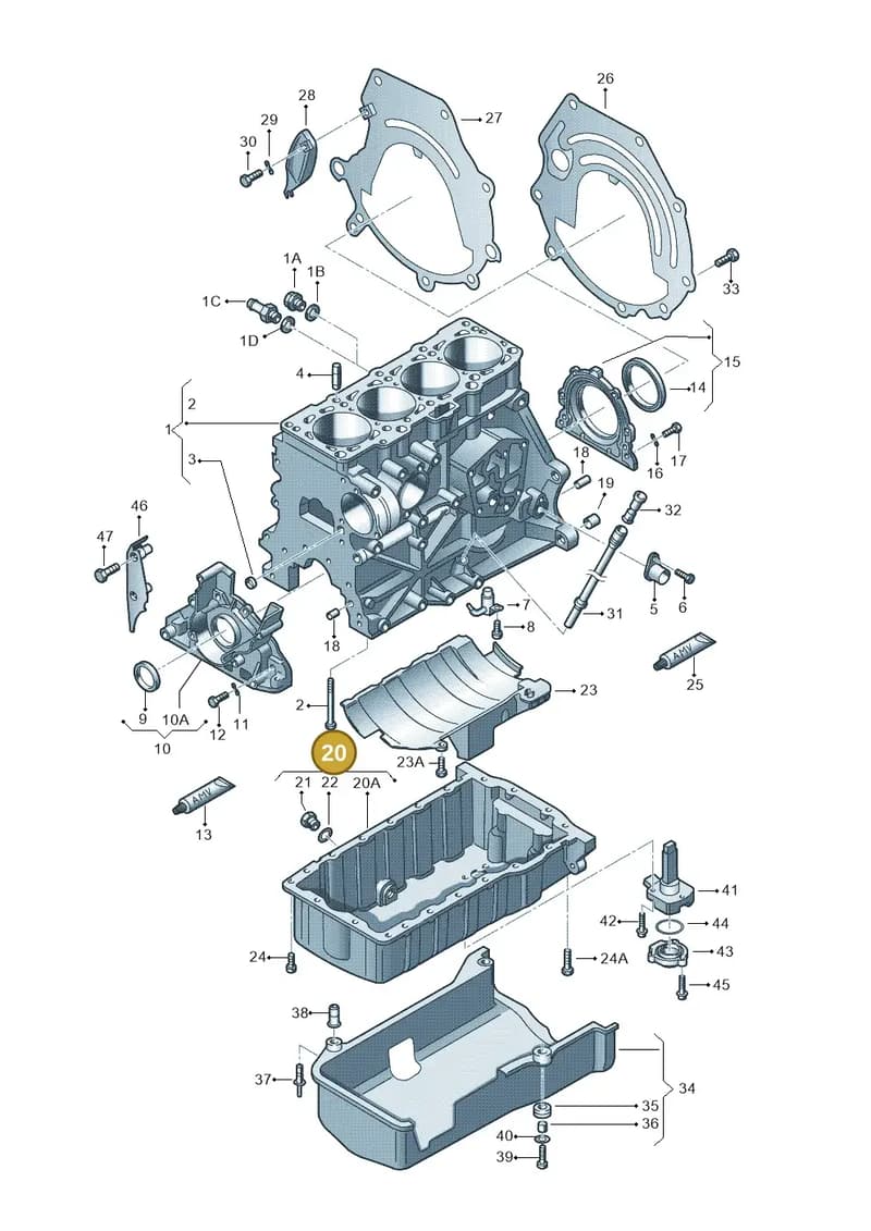 06A103601T — SEAT Ibiza (2012-) diagram 194103150, position 20