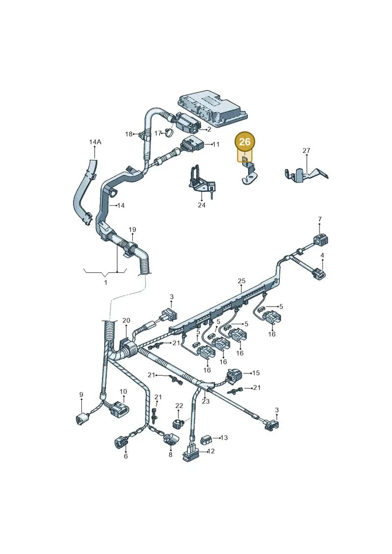 06A971502J — SEAT Ibiza (2012-) diagram 345971160, position 26