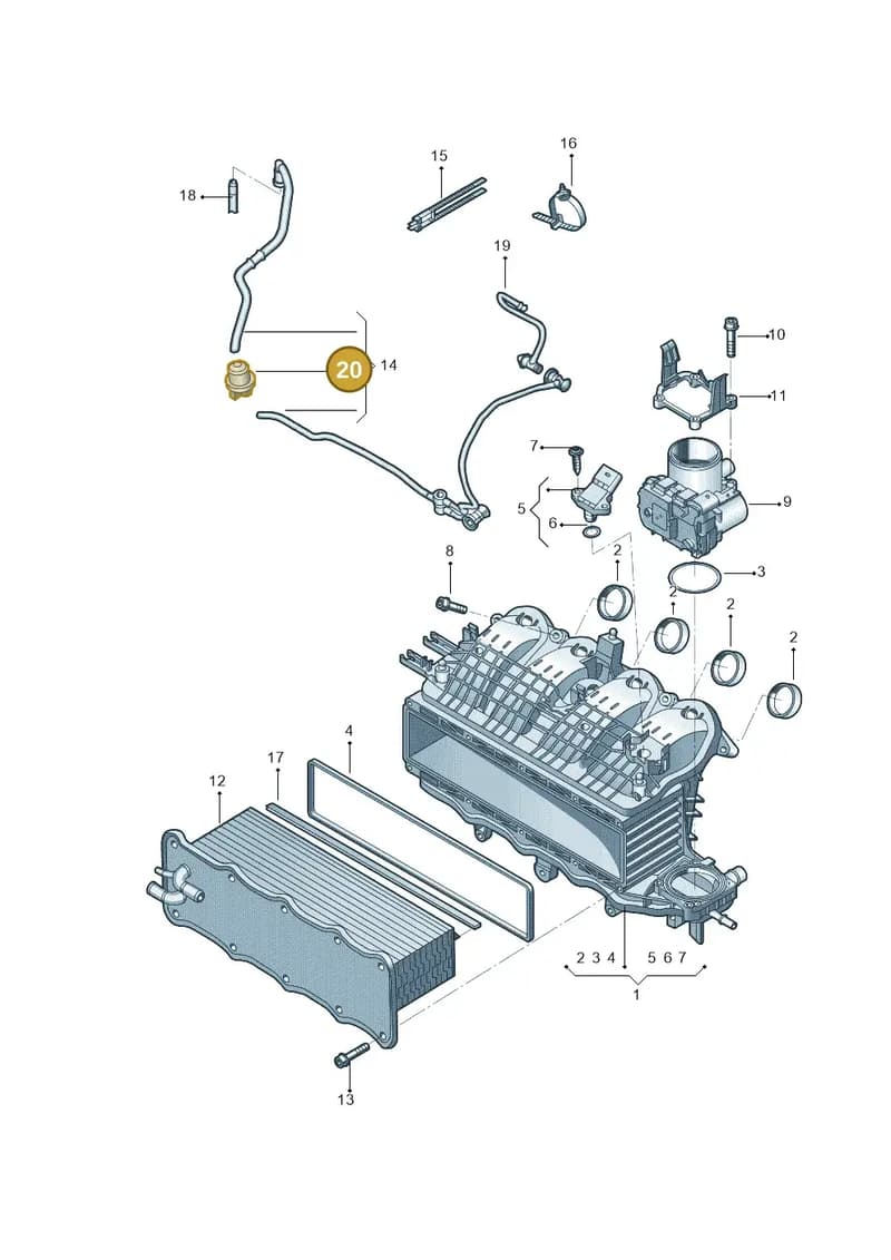 06D133517C — Volkswagen T-Roc (2018-) diagram 427133100, position 20