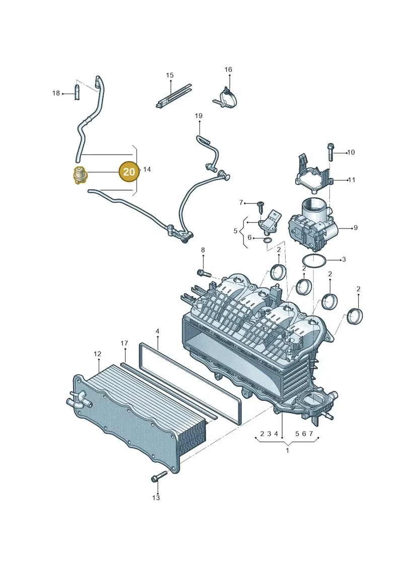 06D133517C — Volkswagen C-Trek 1.5 (2016-) diagram 762133100, position 20