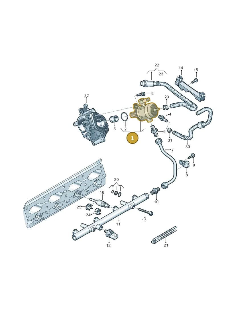 06G127025R — Audi A6 (2018-2025) diagram 896133240, position 1