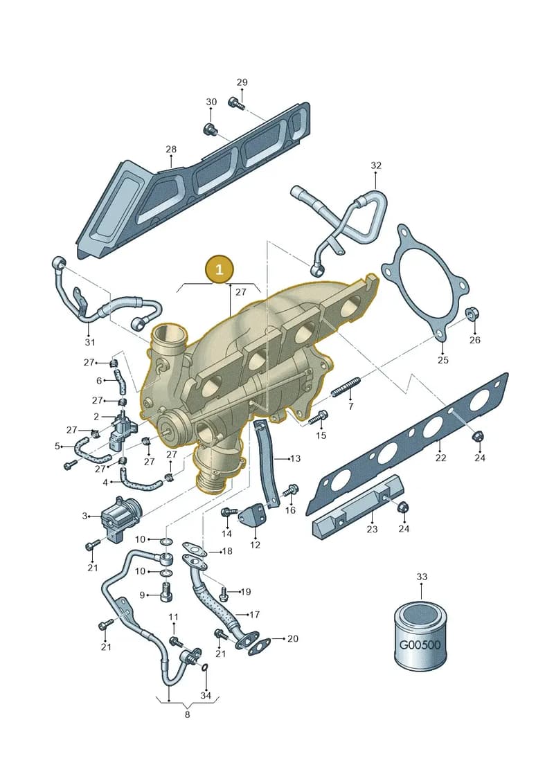 06H145713JX — Volkswagen Amarok (2016-2022) diagram 647145600, position 1