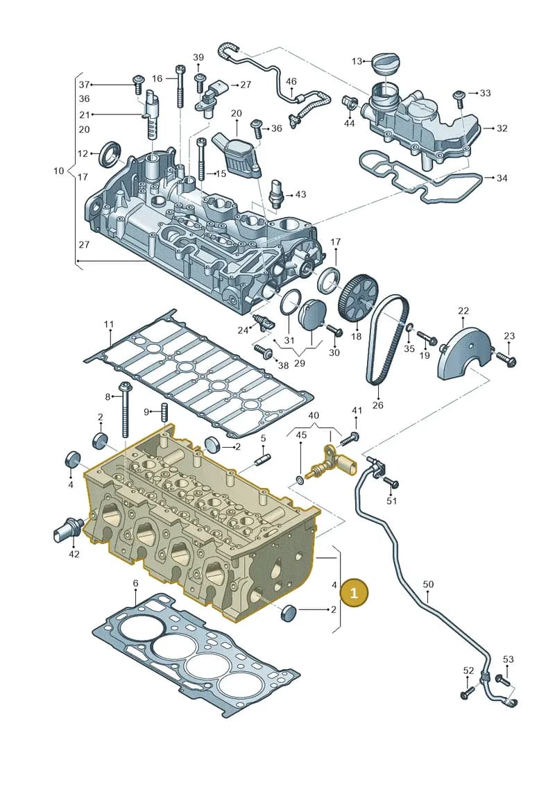 06K103063BJ — Audi Q3 (2018-2025) diagram 597103030, position 1
