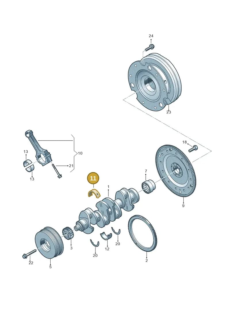 06K105561AFGLB — Audi A5 Limousine (2024-2025) diagram 849105100, position 11