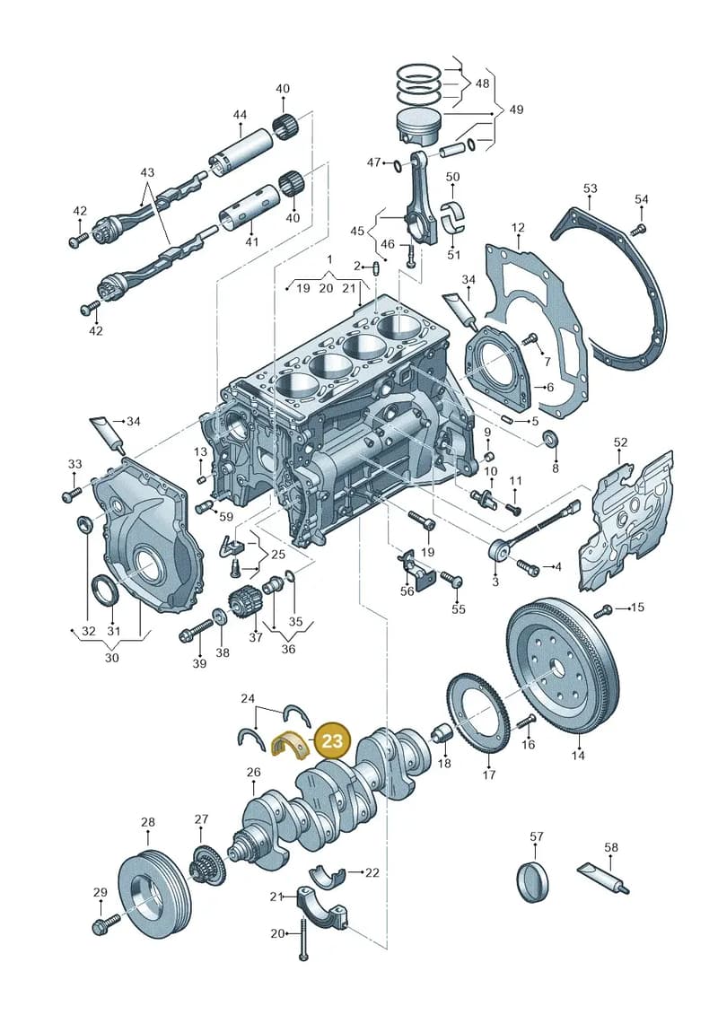 06K105561AFSWA — Audi A3 Sportback (2019-2025) diagram 596103014, position 23